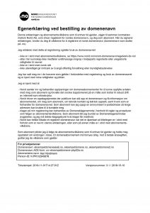 Bilde av egenerklæring for privatperson, flere domener, IDN